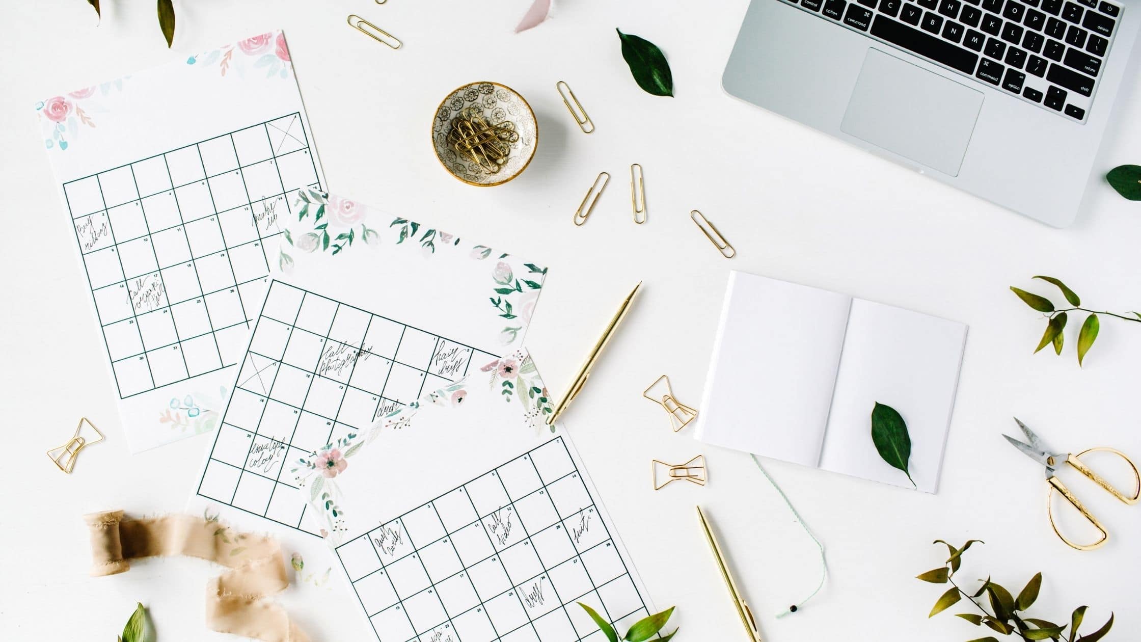 printables and stationery laying on the desk