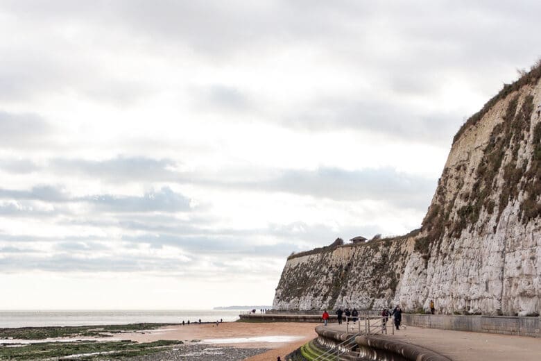 White cliffs near Dumpton Bay, Broadstairs where I went on a walk during my 7 day social media detox