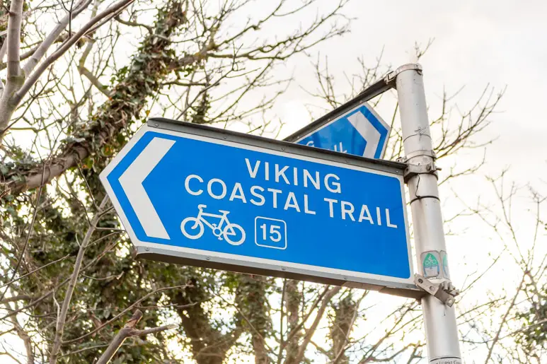 Viking Coastal Trail sign in Broadstairs - featured image for walk from Ramsgate to Margate