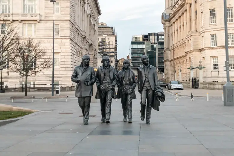 Cost of living in Liverpool - The Beatles Statue, Liverpool's Waterfront (featured image)