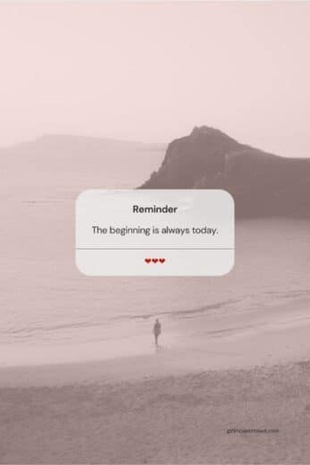 The beginning is always today - new month new goals