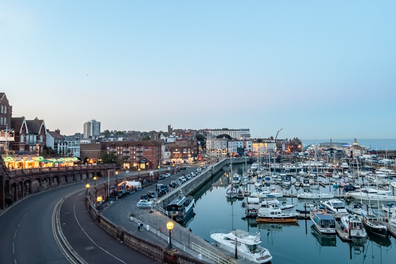 View from the above of the Royal Harbour Marina in Ramsgate - featured image for may diaries