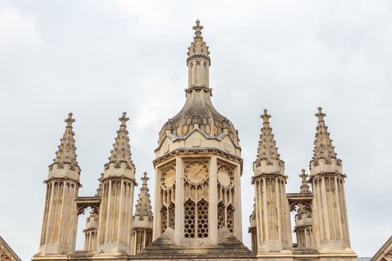 Free things to do in Cambridge - close up of entrance to the King's College, Cambridge